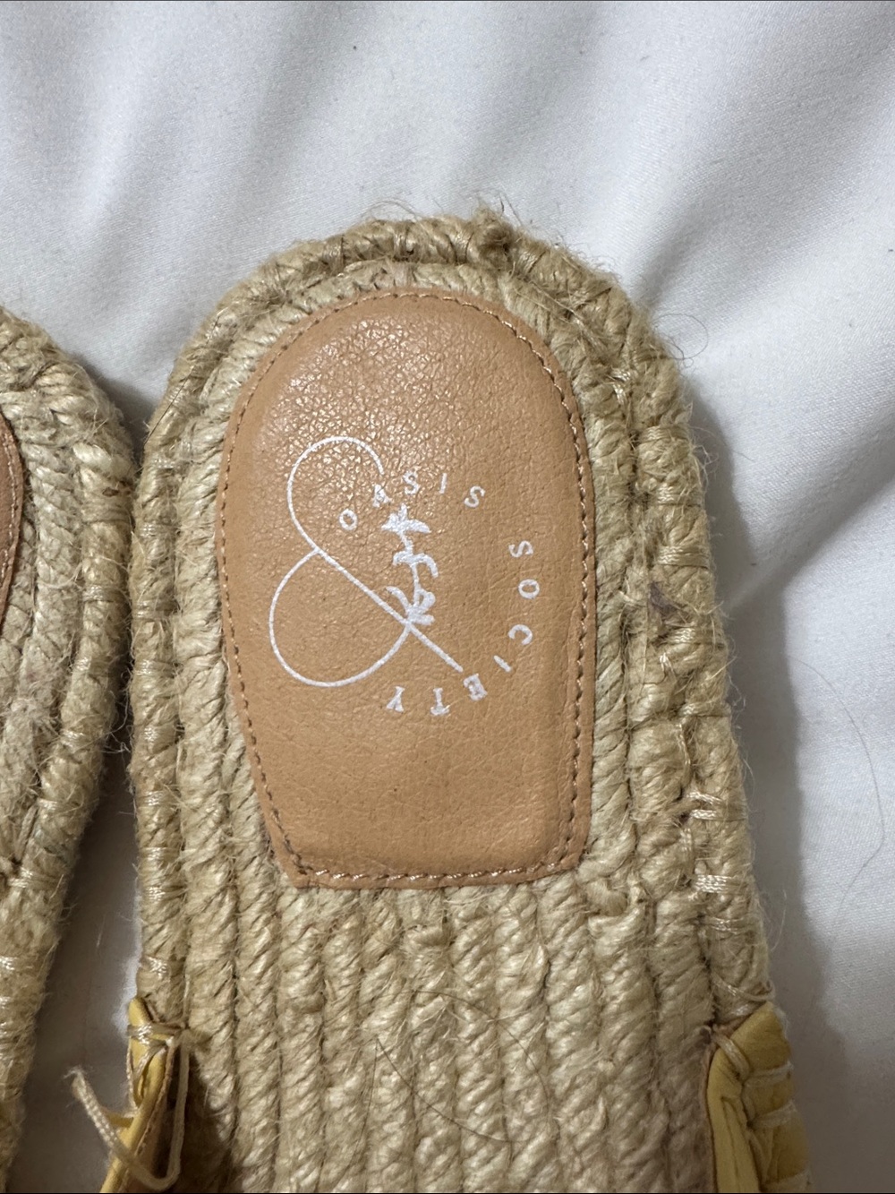 Oasis Society Yellow Quilted Espadrille Mules, size 10 - Picture 2 of 2